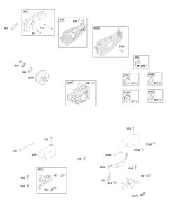 Brake, Exhaust System Diagram and Parts List for 98982-2049-XX  Briggs and Stratton Engine